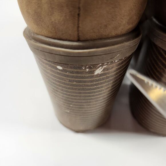 GBG Los Angeles Siana-R High Heel Boots Women Brown 10M Faux Leather Chunky Y2K - Picture 3 of 16